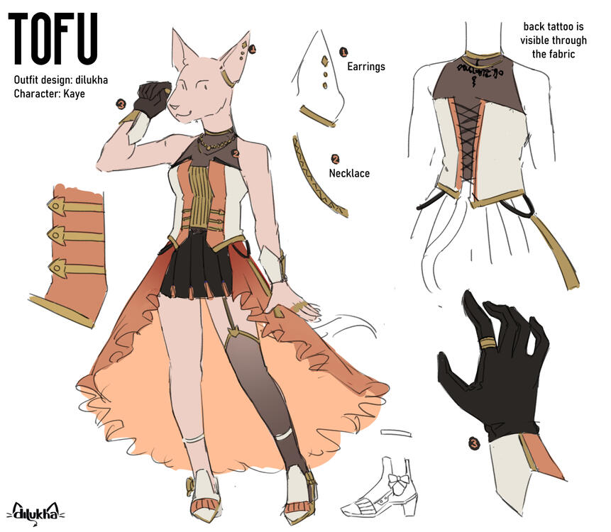 outfit reference sheet for @TheKayeMP (twt)