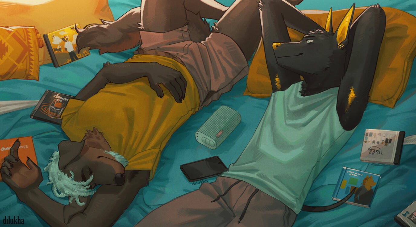 commission for @DoubleLarriet and @voltdraws (twt)